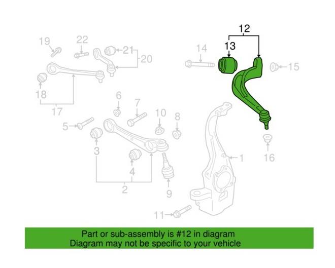 Audi Suspension Control Arm - Front Driver Side Lower Rearward 80A407693D